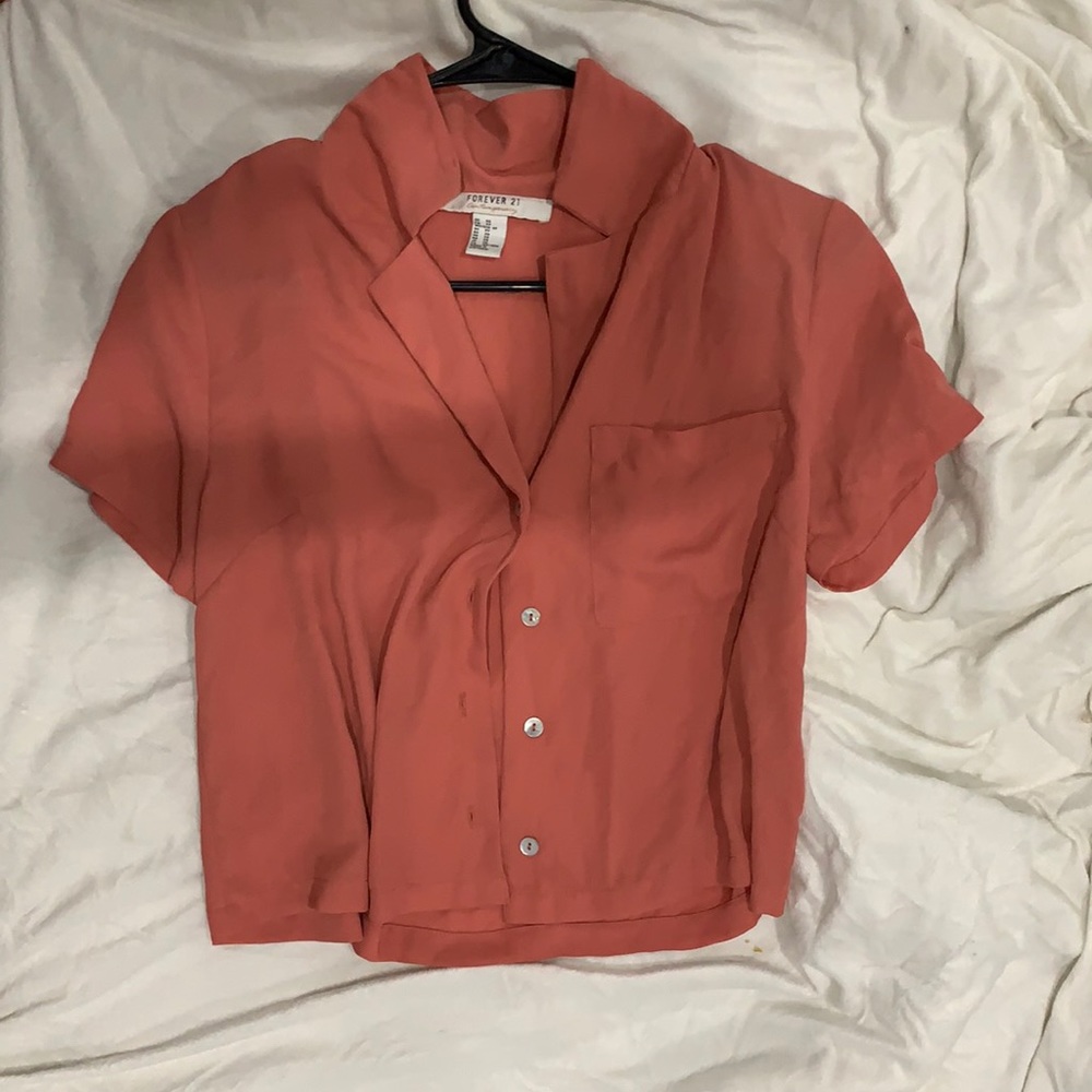 Forever 21 cropped formal/summer shirt
